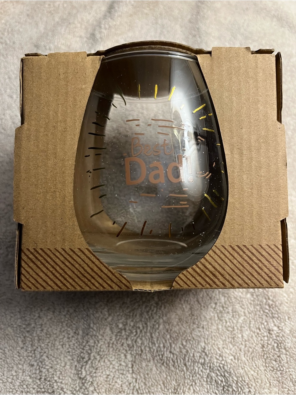 "Best Dad!"AW Gift Stemless Glass 16oz